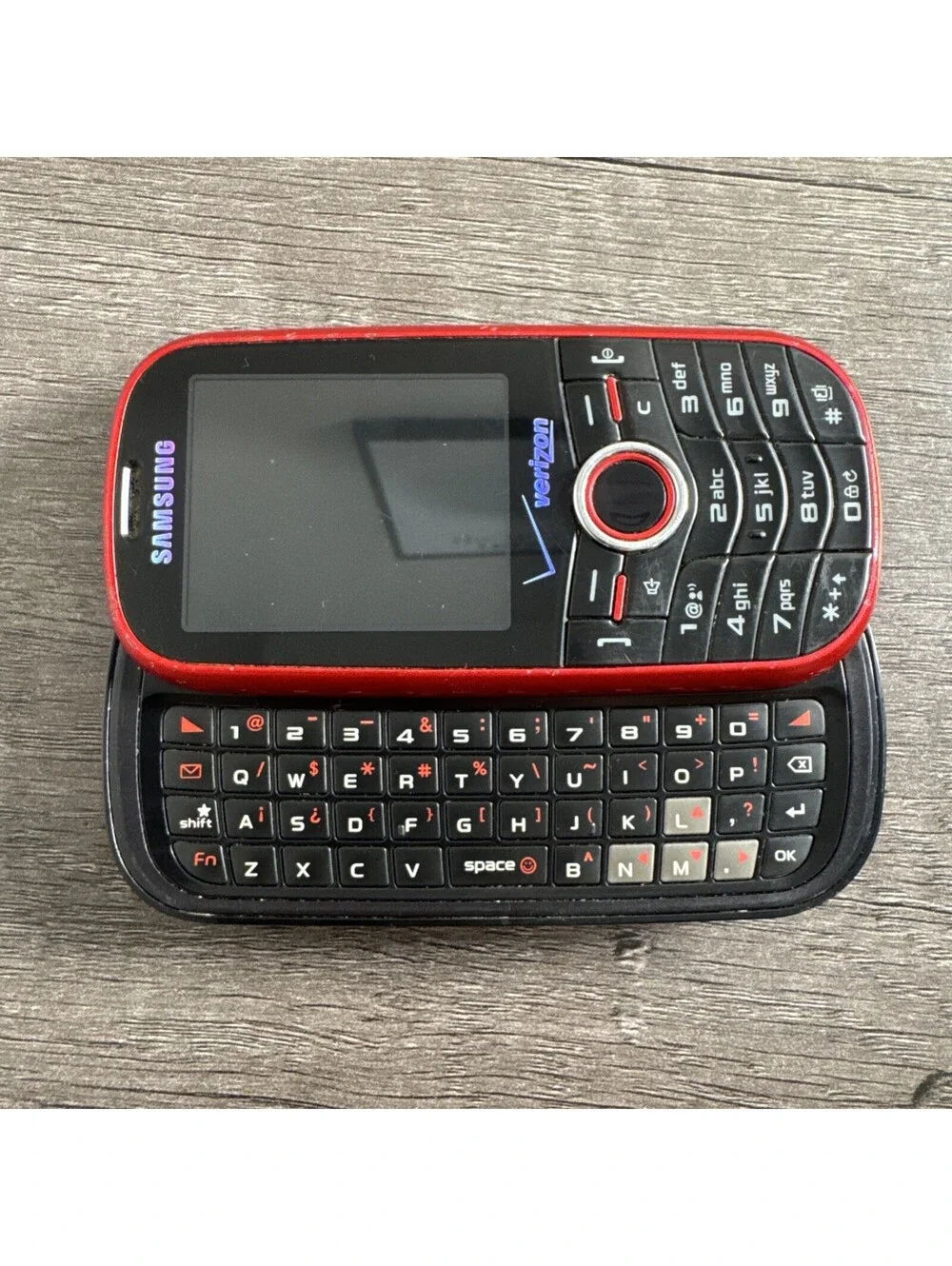 Samsung Intensity SCH-U450 Red Verizon Slider QWERTY 1.3MP Bluetooth 31MB
